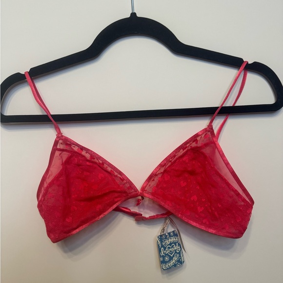 Free People Other - Free People Intimately Strawberry Size Small Lace Bralette
